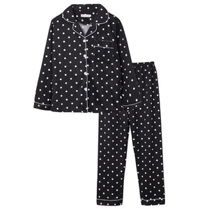 Black Wave Point Pyjamas Set