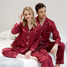 Load image into Gallery viewer, Couple Satin Pyjamas Set
