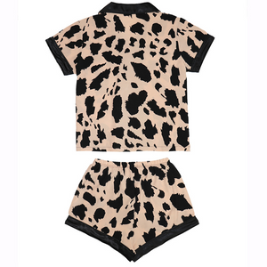 Imitation Silk Satin printed Pyjamas Set