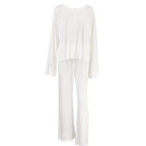 Loose Fit Pure Cotton Wide Leg Pyjamas Set