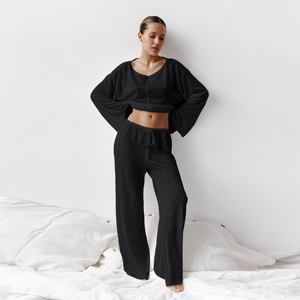 Loose Fit Pure Cotton Wide Leg Pyjamas Set