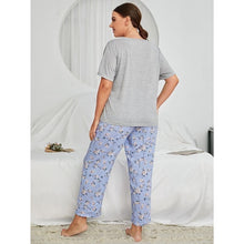 Load image into Gallery viewer, Flower Printed Plus Size Pyjamas Set
