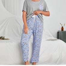 Load image into Gallery viewer, Flower Printed Plus Size Pyjamas Set
