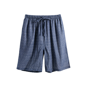 Men Navy Blue Dot Shorts