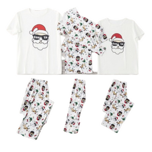 White Santa Matching Family Pyjamas