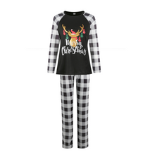 Load image into Gallery viewer, Black &amp; White Merry Christmas Pyjama Set
