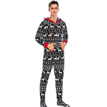 Load image into Gallery viewer, christmas-printed-men-Pyjamas-with-hoodie
