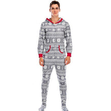 Load image into Gallery viewer, christmas-printed-men-Pyjamas-with-hoodie

