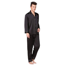 Load image into Gallery viewer, Men Long Sleeve Silk Pyjama Set
